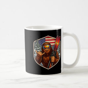 Taza De Café Sasquatch esquiando big-foot shaka amante del esqu
