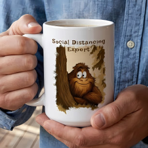 Taza De Café Sasquatch Experto de distanciamiento social