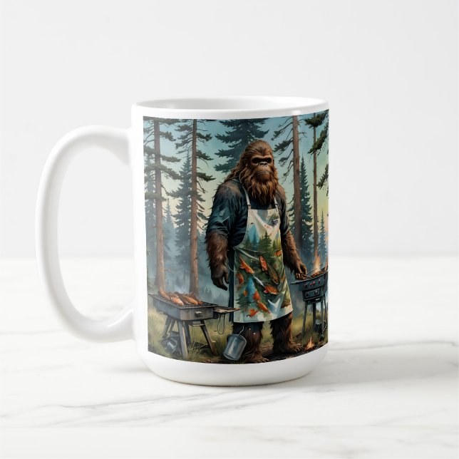 Taza De Café Sasquatch Fish Grillmaster Dad (Izquierda)