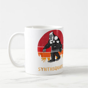 Taza De Café Sasquatch Sintetizador Mezclador Dj Synth Synthsqu