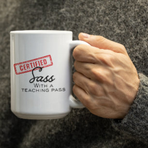 Taza De Café Sass certificado personalizable con pase de enseña