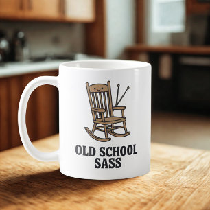 Taza De Café Sass de Vieja Escuela Humor de Abuelos Sassy