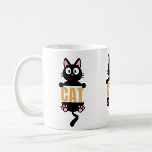 Taza De Café Sassy Black Cat, mug negro de gato, regalo de aman