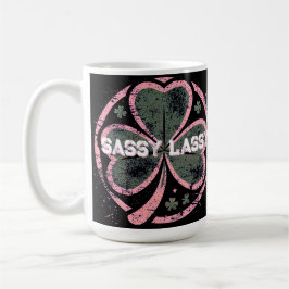 Taza De Café Sassy Lassy Grunge Plover Clover T-Shirt
