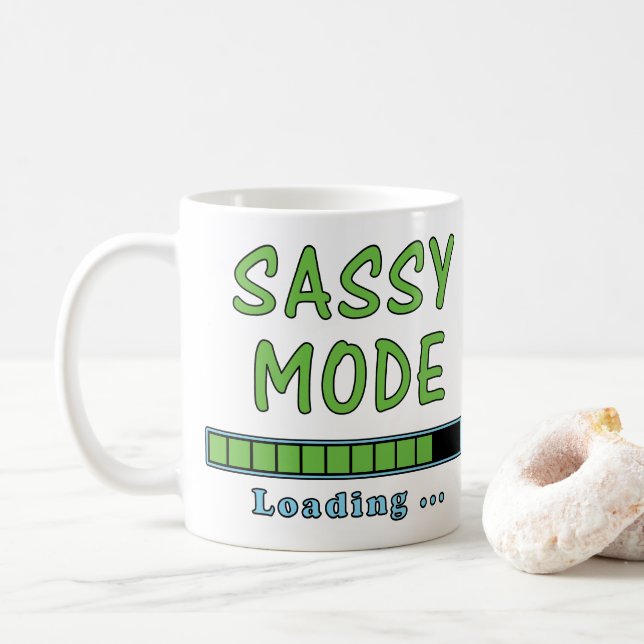 Taza De Café Sassy Mode Loading … (Con donut)