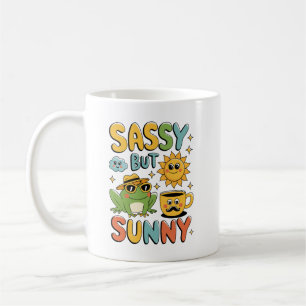 Taza De Café Sassy pero Sunny - Gracioso verano de rana