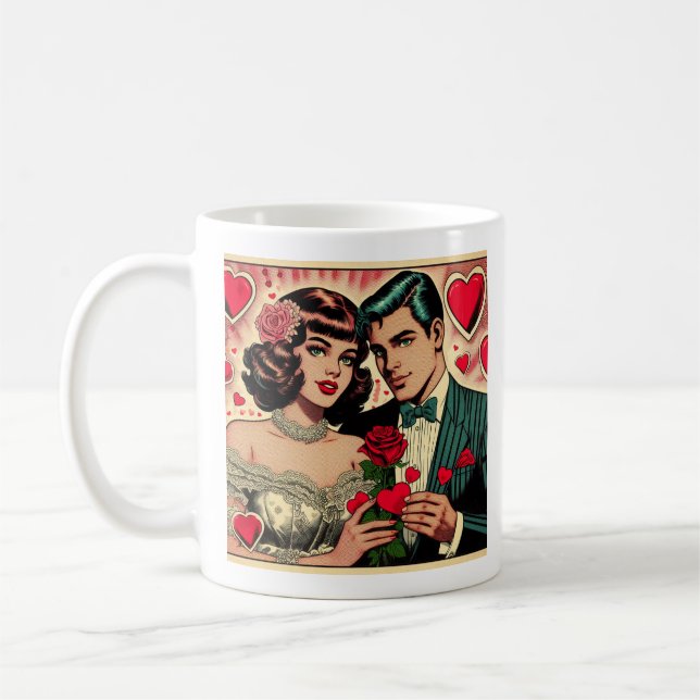 Taza De Café Sassy Vintage Valentine (Izquierda)