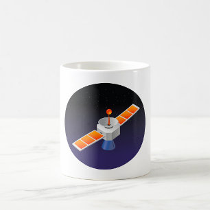 Taza De Café Satélite en el espacio
