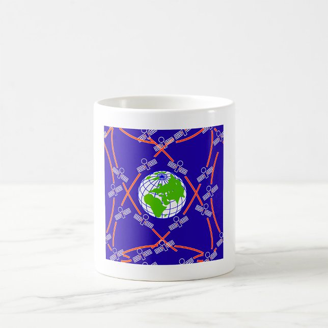Taza De Café Satélites orbitando la Tierra (Subido por el creador)