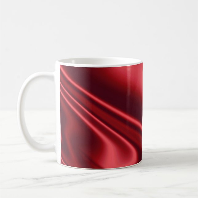 Taza De Café Satén rojo hermoso (Izquierda)