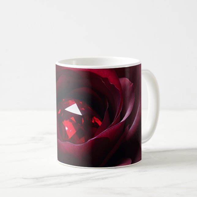 Taza De Café Satinheart Rouge – Ruby Rose Mug (Anverso derecho)