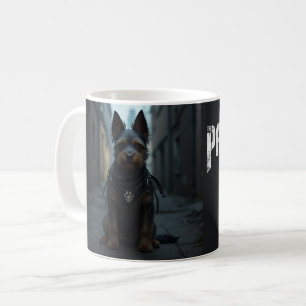 Taza De Café Sátira de la parodia pawnisher Vigilante Terrier