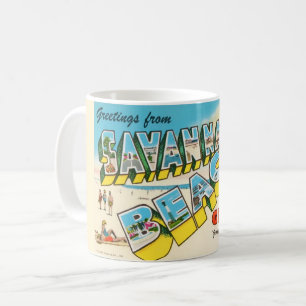 Taza De Café Savannah Beach Georgia Greeting Mug
