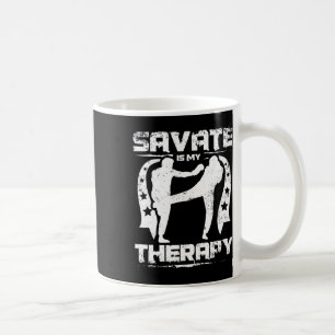 Taza De Café Savate Es Mi Terapia Kickboxing Y Muay Thai