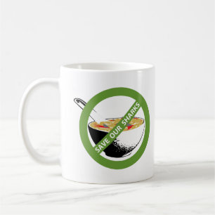 Taza De Café SAVE NUESTROS TIBURONES prohíben la sopa de aleta
