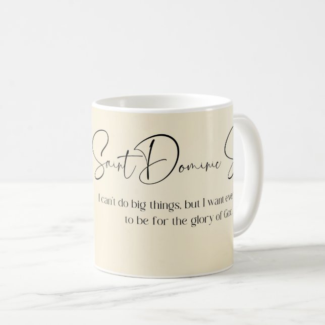 Taza De Café Savio Santo Dominico, tazón de café católico (Anverso derecho)