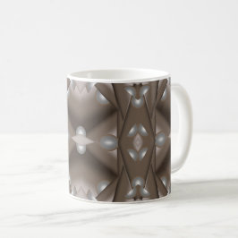 Taza De Café Sawtooth Edged Concentrated Earth Tone Ombre Art