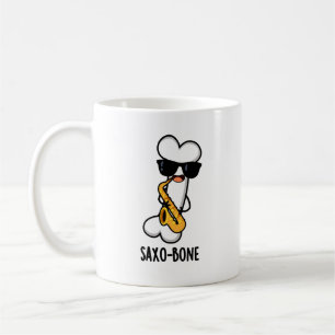 Taza De Café Saxo bone Funny Bone Funny Music Pun