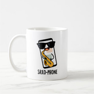 Taza De Café Saxo-phone Funny Cellphone Puns