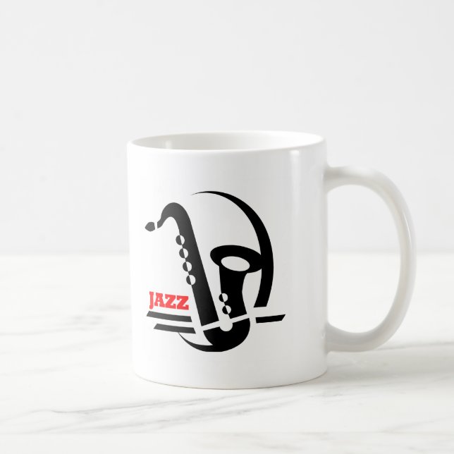 Taza De Café Saxofón del jazz (Derecha)