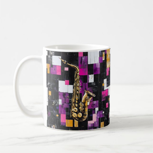 Taza De Café Saxofón moderno (Izquierda)