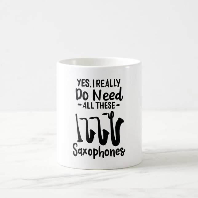Taza De Café Saxofón - Tipos de saxofón (Centro)