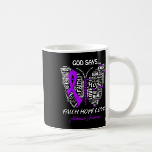 Taza De Café Say Faith Hope Love Alzheimerheimer Awareness Gift