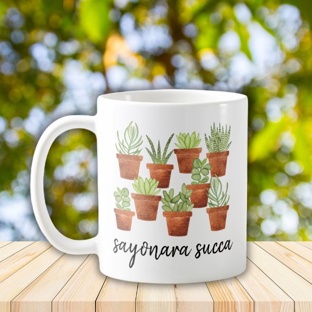 Taza De Café Sayonara Succa Succulent (Subido por el creador)