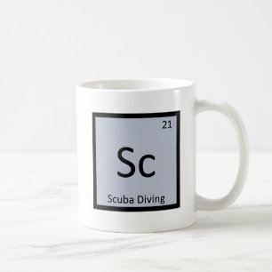 Taza De Café Sc - Scuba Submarinismo Deportes Chemistry Tabla P