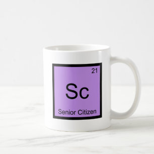 Taza De Café Sc - Símbolo del elemento de química divertido par