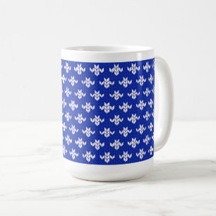 Taza De Café SCANDIA BLUE KNIT Tall White Mug