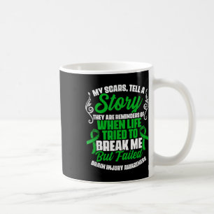 Taza De Café Scars Tell Story Traumatic Cerebro Lesiones Traumá