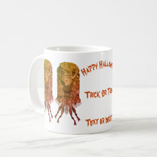 Taza De Café Scary Goblin Tombstone Halloween personalizado
