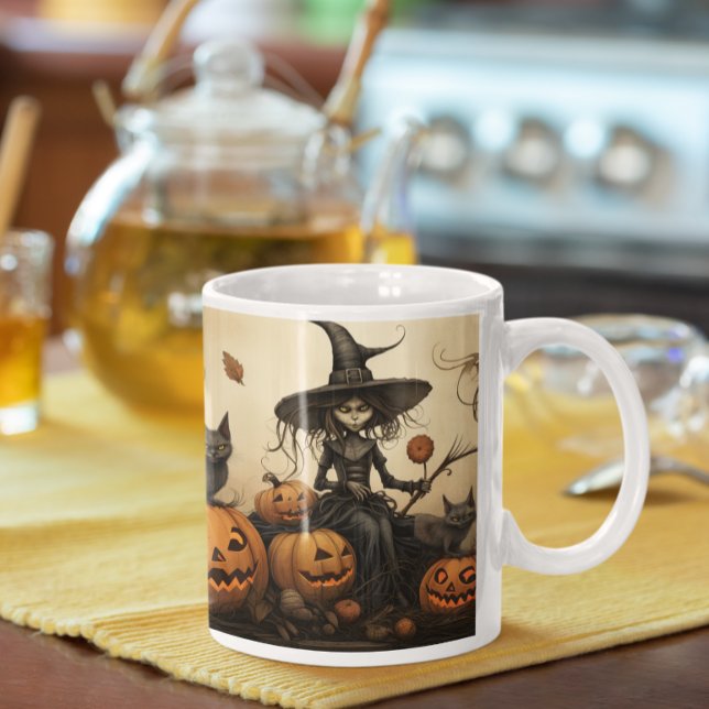 Taza De Café Scary Halloween Witch 34 Mug (Scary Halloween Characters version 34 Mug
)