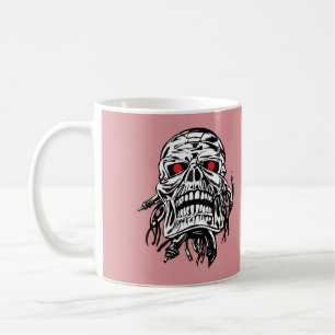 Taza De Café Scary Skull Drawing