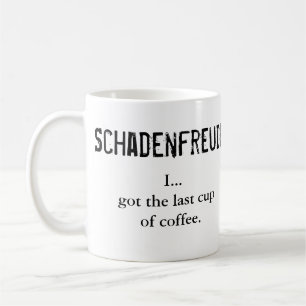 Taza De Café Schadenfreude contra Glückschmerz