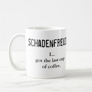 Taza De Café Schadenfreude contra Glückschmerz