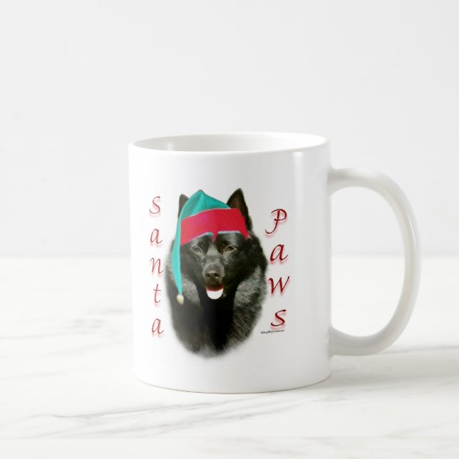 Taza De Café Schipperke Santa Paws (Derecha)