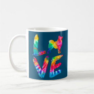Taza De Café Schipperke Tie Dye Love Dog Mom Dad