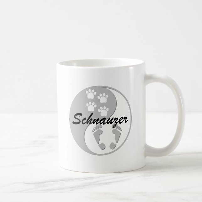 Taza De Café schnauzer de yang del yin (Derecha)