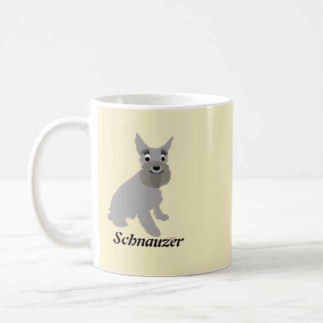 Taza De Café Schnauzer del dibujo animado (Izquierda)
