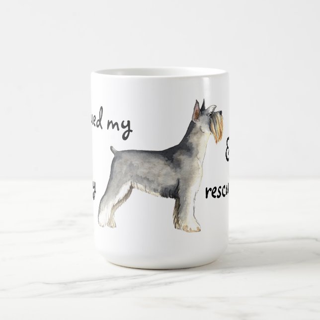 Taza De Café Schnauzer en la Miniatura de Rescate (Centro)