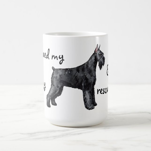Taza De Café Schnauzer gigante del rescate (Centro)
