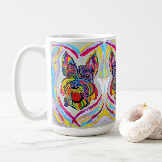 Taza De Café Schnauzer Love Mug (Con donut)