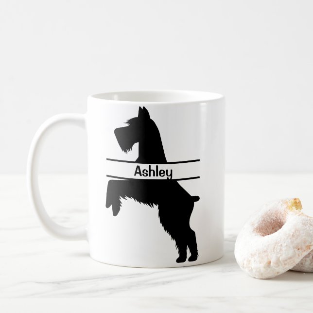 Taza De Café Schnauzer Mascota Groomer personalizado (Con donut)