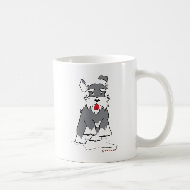 Taza De Café Schnauzer Running (Derecha)