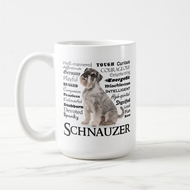 Taza De Café Schnauzer Traits Mug (Izquierda)