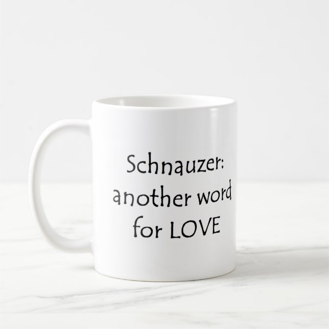 Taza De Café schnauzer word coffee mug (Izquierda)