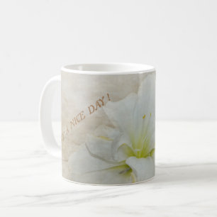 Taza De Café Schöner Tag mit weißer Blüte