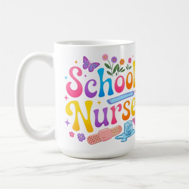 Taza De Café School Nurse Coffee Mug (Izquierda)